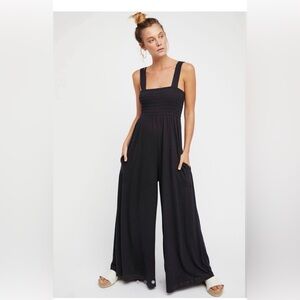 NWT Free People Homecoming Black Jumpsuit
